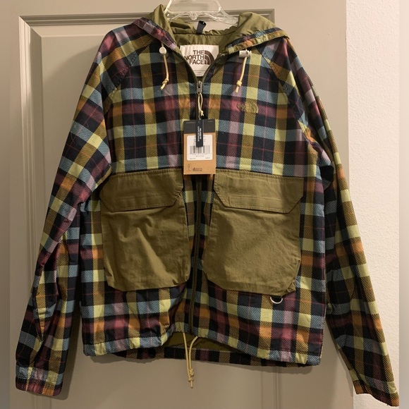 The North Face Ripstop Wind Hooded Jacket Hoodie Plaid Men's Size Small  - NWT - Picture 4 of 13